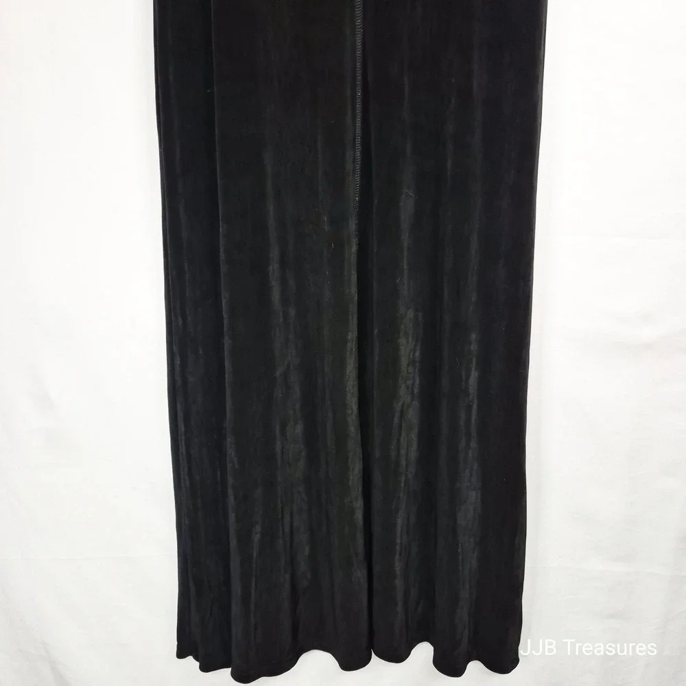 TravelSmith Womens Size M Black Empire Waist Ribbed‎ Midi Dress Short Sleeve